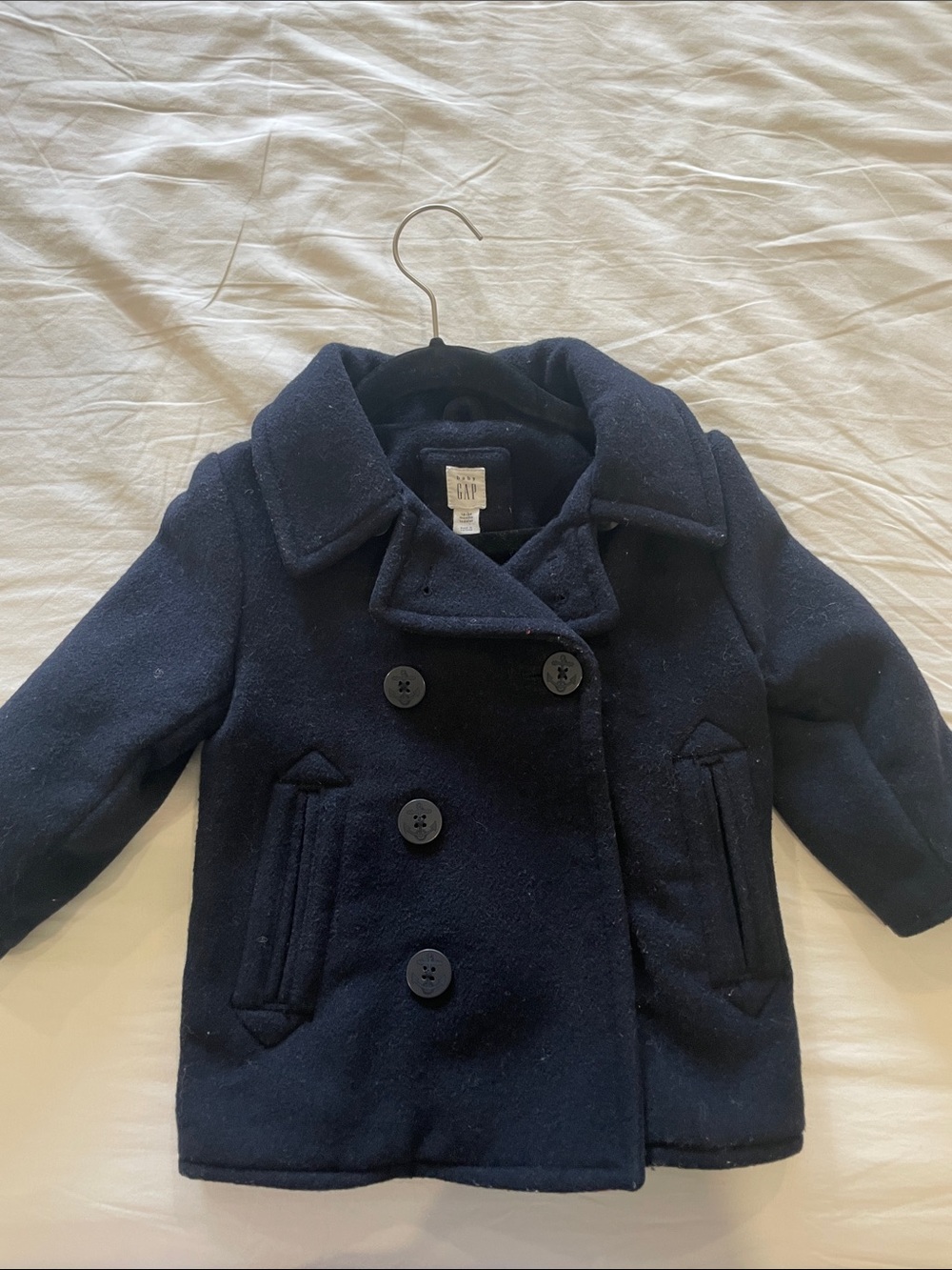 GAP Kids 18-24 month toddler Navy Double-Breasted Pea Coat
